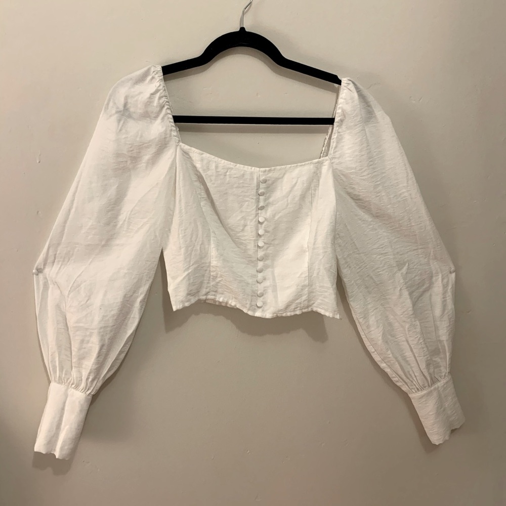 Forever 21 Long Sleeve Peasant Top